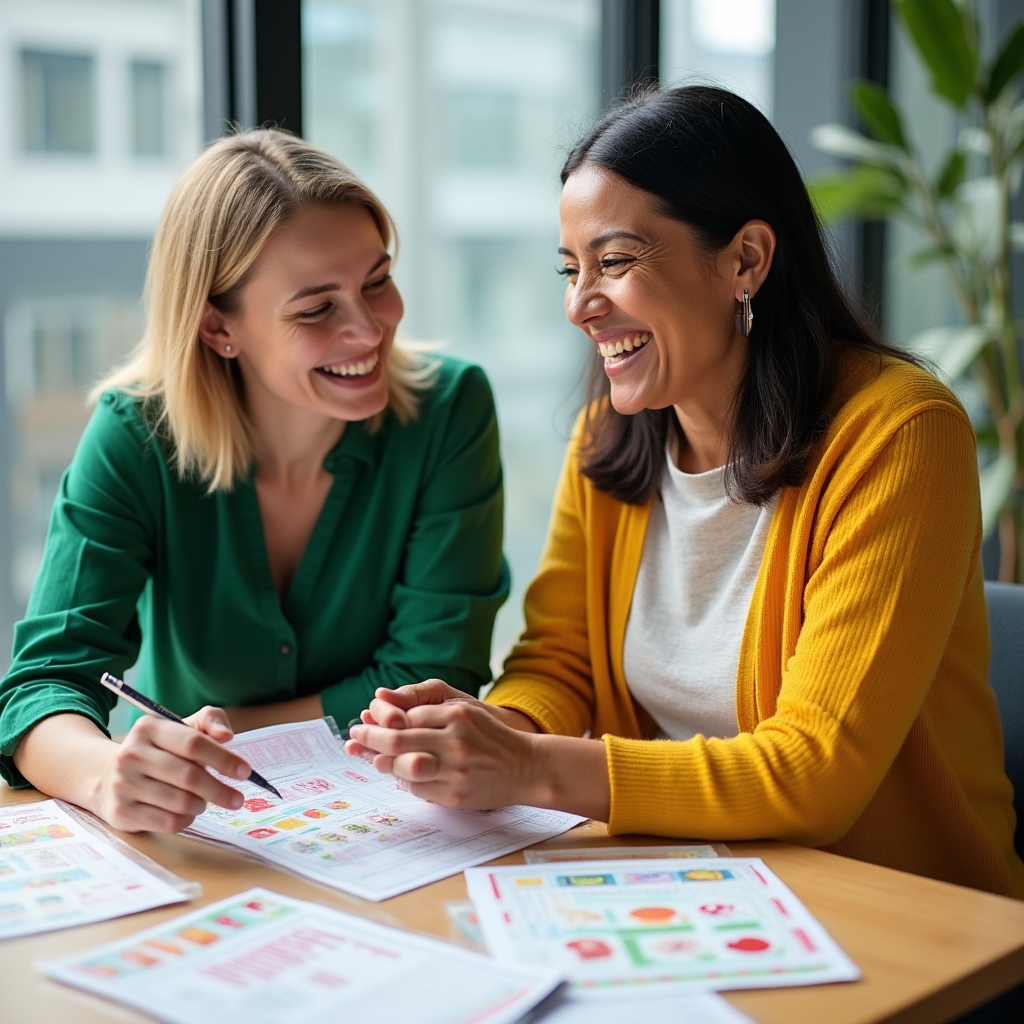 Participants discussing grocery budgeting strategies with food cost worksheets